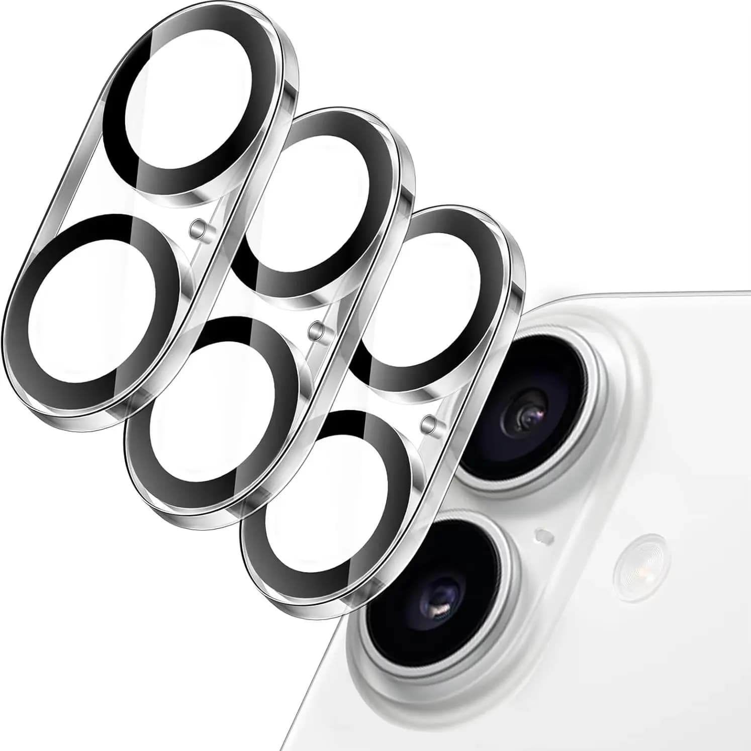 3PCS Glass Camera Lens Protector for iPhone 17 Air 17E 16E 16 Pro Max 15 Plus 14 13 Mini 12 11 Phone Protection Protective Film