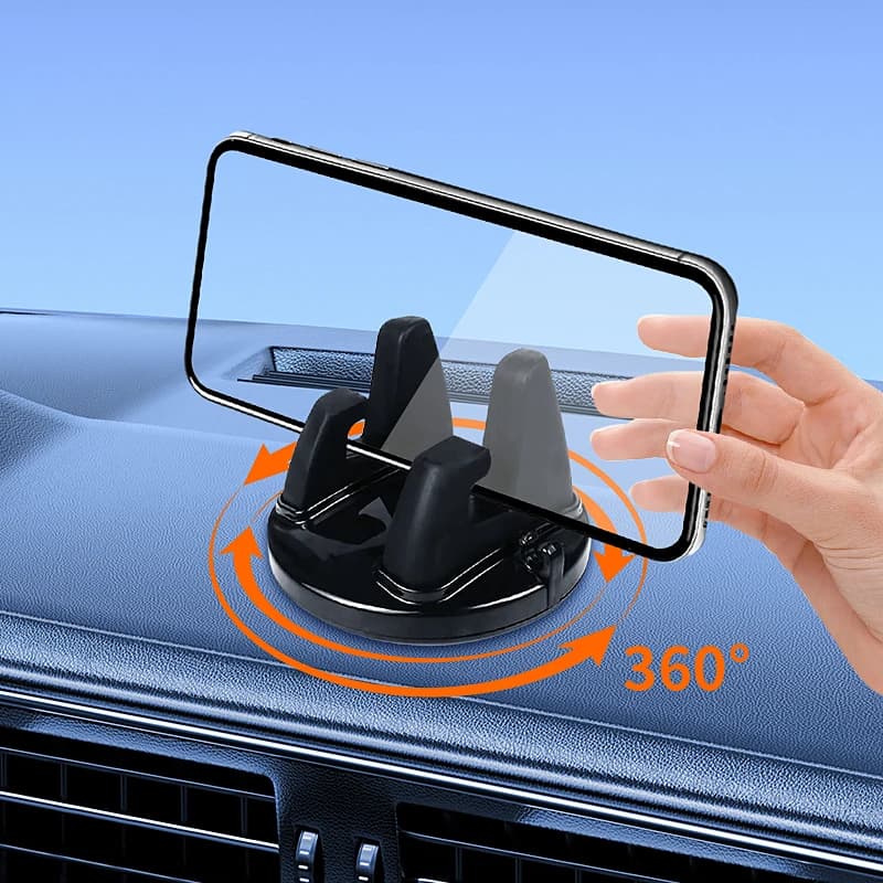 360 ° Revolving mobile phone support Car bracket Anti-slip GPS navigation support Car support Universal car support for all phones