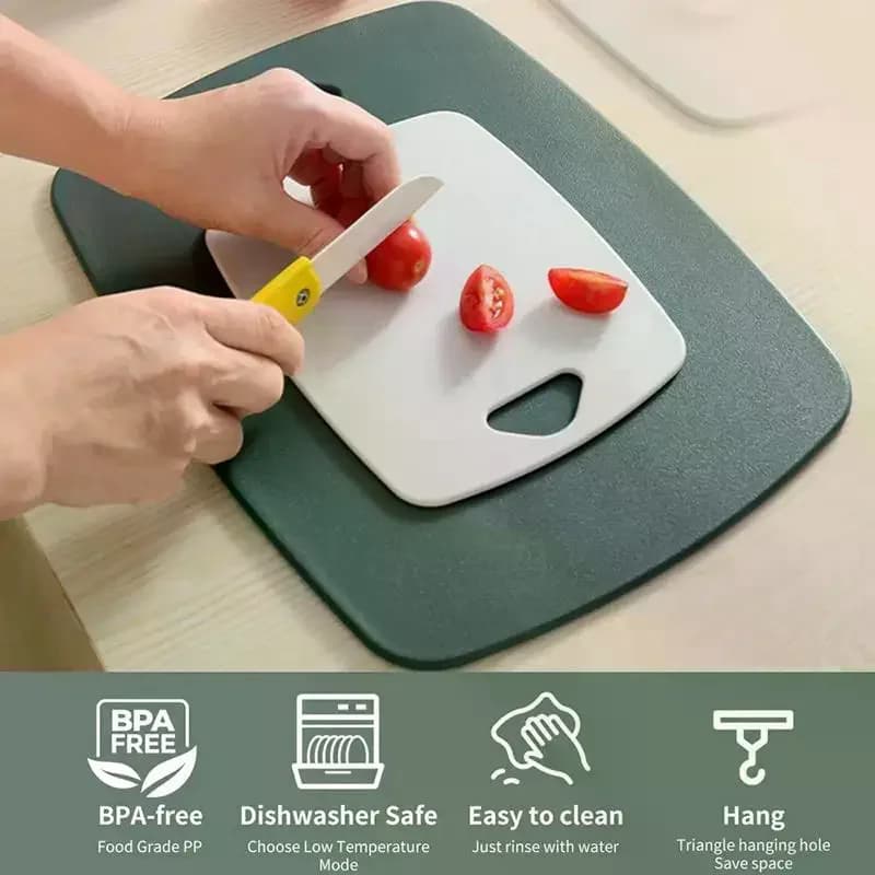 1/3Pcs Plastic Cutting Board Multifunctional Cutting Board For Vegetables Fruits Baby Food Household Non-Slip Cutting Board