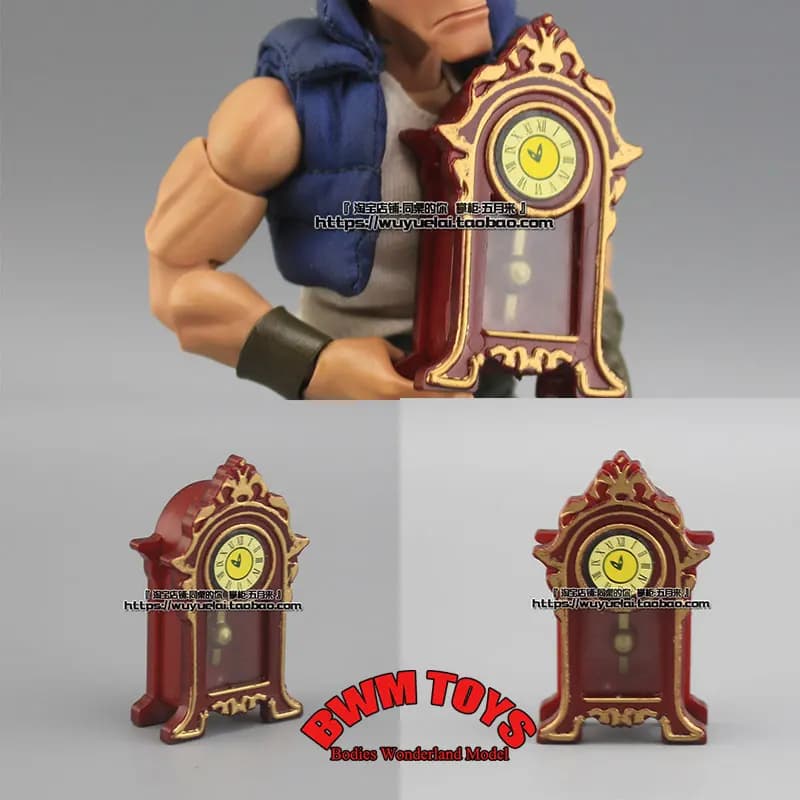 In Magazzino 1/12 Bilancia Soldato In Miniatura Retro Orologio Pendolo Casa Delle Bambole Scena Decor Accessori Per 6 Pollici Action Figure Modello