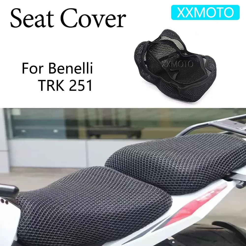 Per Benelli TRK251 TRK 251 Coprisedile per moto Isolamento termico Tessuto 3D Traspirante Protezione antiscivolo Cuscino coprisedile