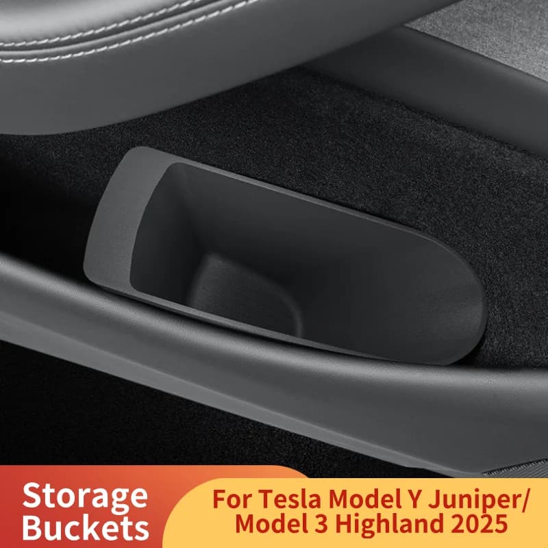 Per Tesla Model Y Juniper/Model 3 2025 Cestino Secchi portaoggetti Driver Porte passeggeri Organizzazione Scatola di immagazzinaggio Accessori auto