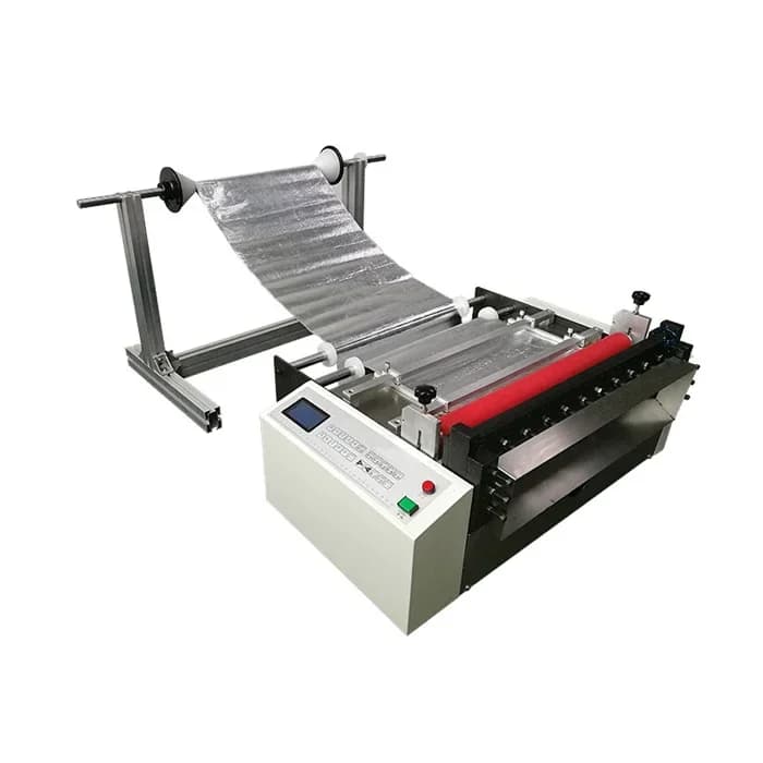y Desktop Automatic 600mm PU PVC Vinyl Roll Into Sheet Cutter Cutting Machine HYD-600