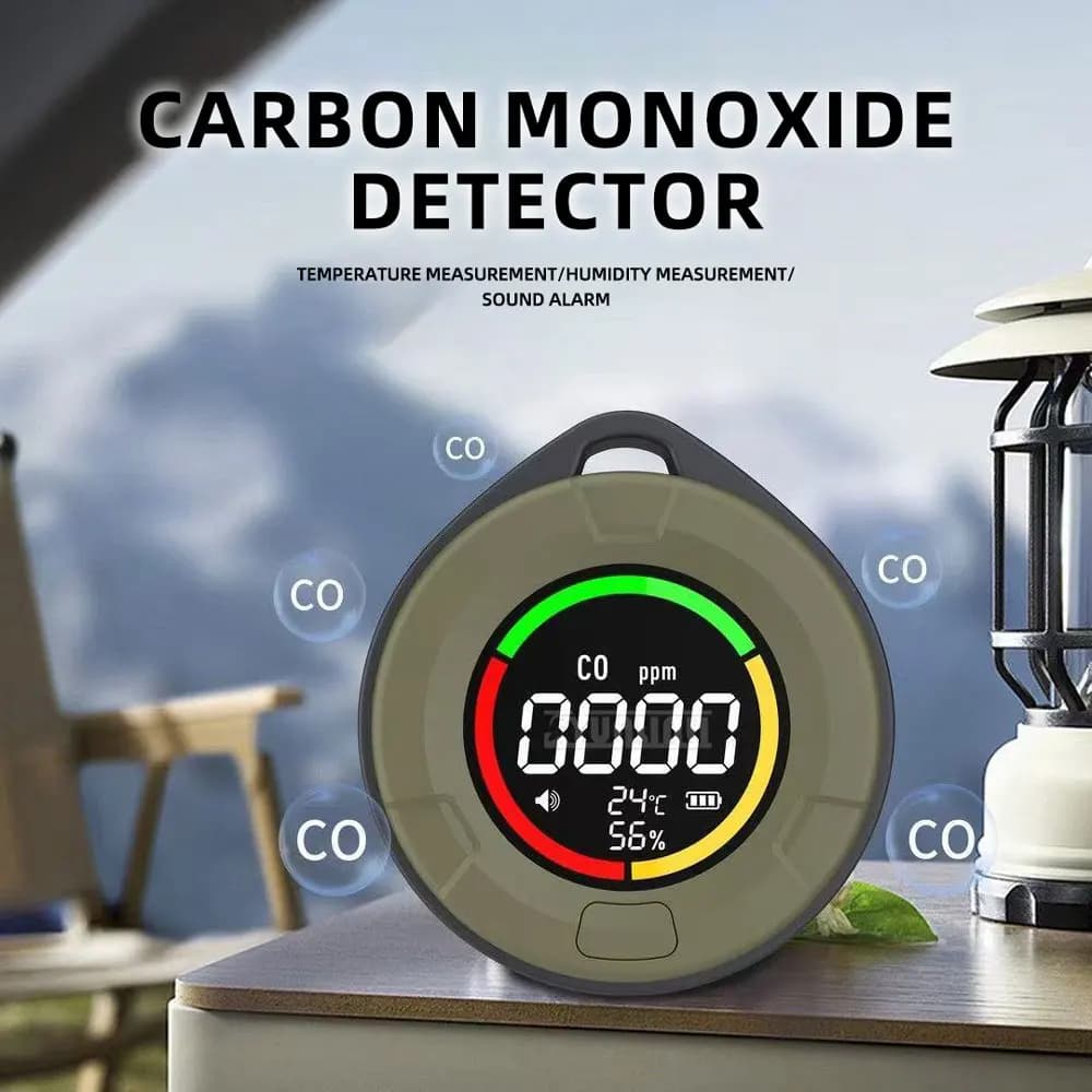 Carbon Monoxide Detector, Portable Coal Smoke Concentration Detector for Heating, Outdoor Camping, Tents, and RVs
