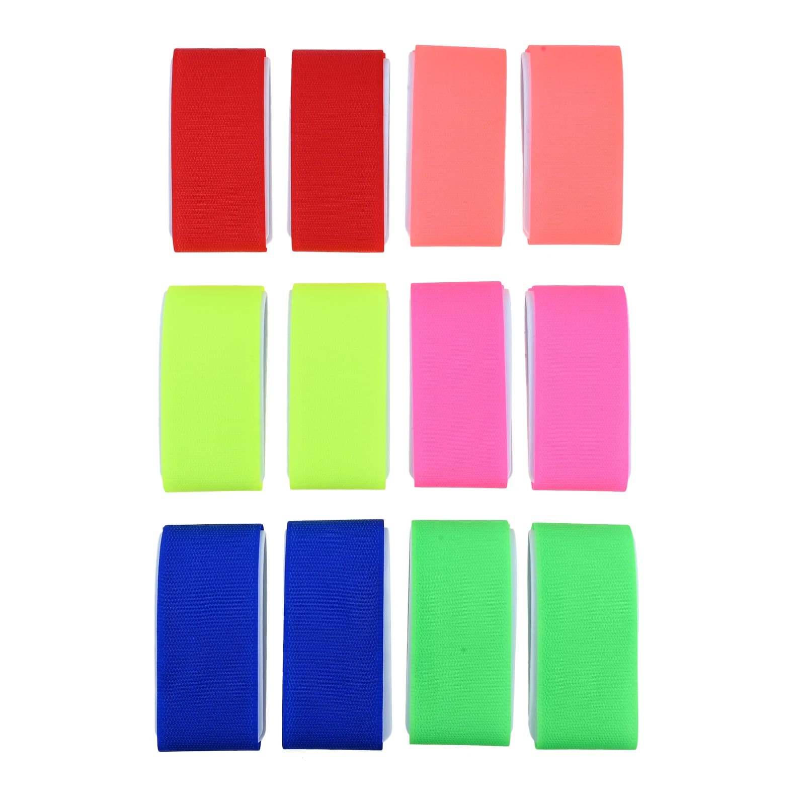 12 pezzi Cinghie da sci regolabili Elementi di fissaggio in nylon e EVA Fasce per cinghie in velcro per snowboard 6 colori Accessori per elementi di fissaggio per snowboard