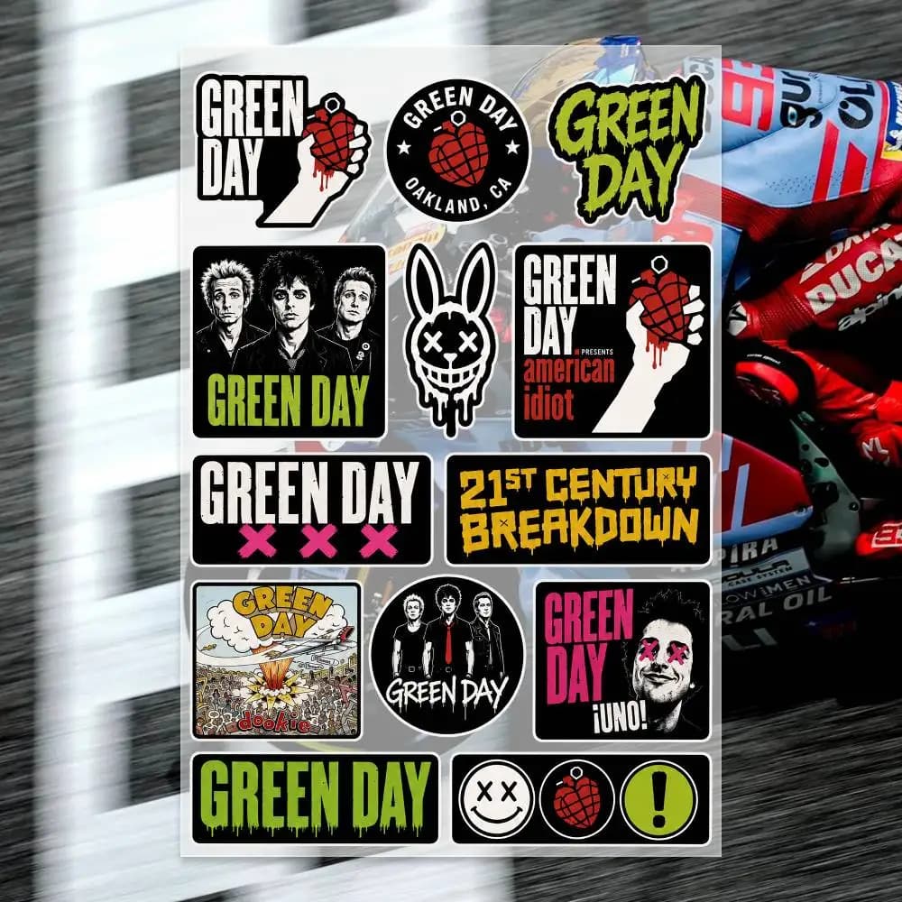 G-Green Day Stickers Moto Sticker Auto Body Bumper Windows Motorcycle Laptop Walls Vinyl Decal Car Tuning Accessories