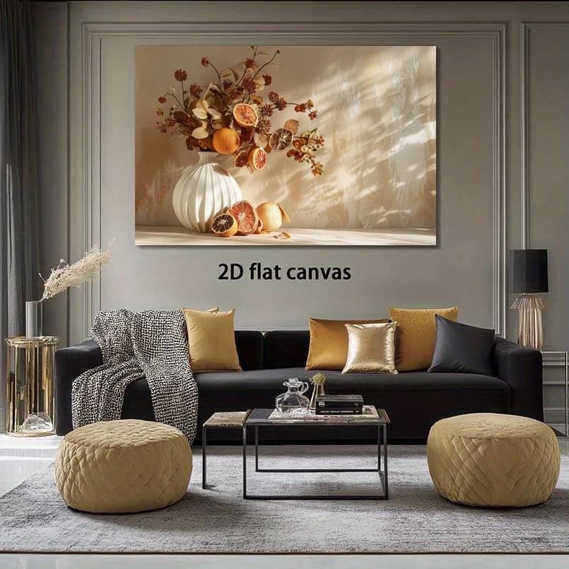 Decorazione della stanza autunnale, pittura di frutta secca e fiori, poster stampati su tela, arti murali, casa moderna, soggiorno, camera da letto, K