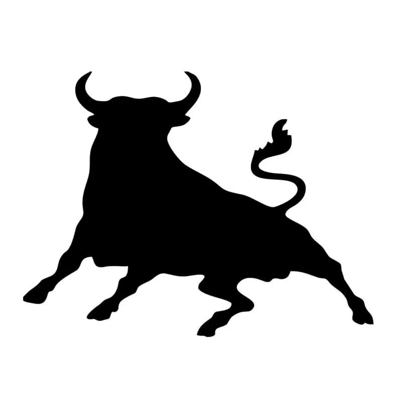 Car Wall decal Fashion Cool Spanish Bull Automobile Styling Solar Protection Vinyl and decal in waterproof vinyl, 14 cm * 10 cm