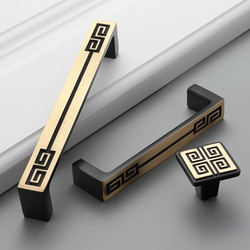 Hardware Cassettiere Armadio Maniglie per porte dell'armadio da cucina Armadio antico Cassetto dorato Maniglie per guardaroba Maniglie per pomelli per vino