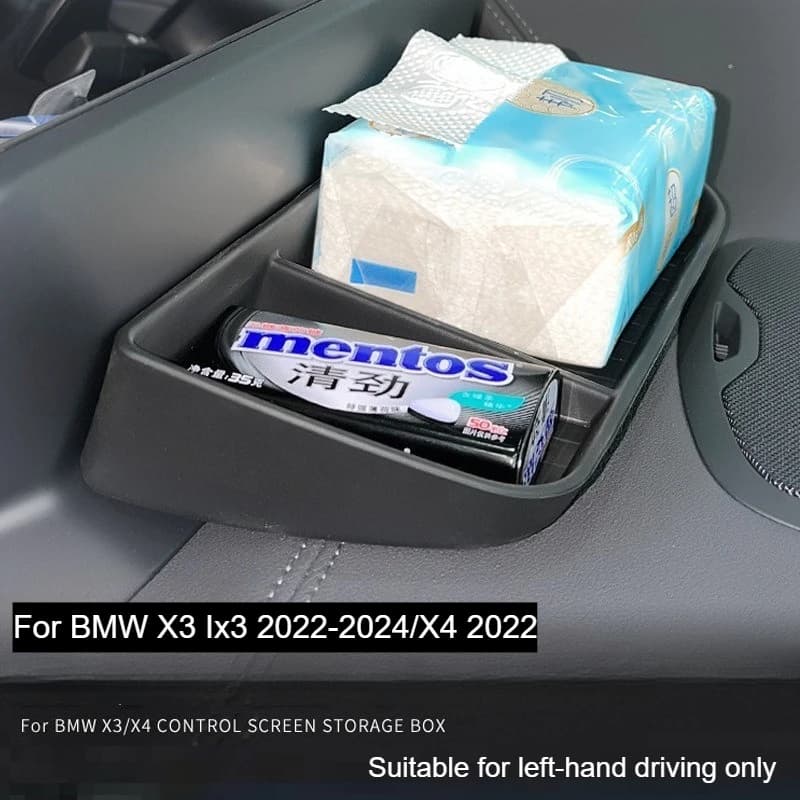 Per BMW X3 Ix3 2022-24 Schermo di controllo centrale dell'auto Dietro le scene Scatola di immagazzinaggio X4 Dietro il cruscotto Accessori di modifica