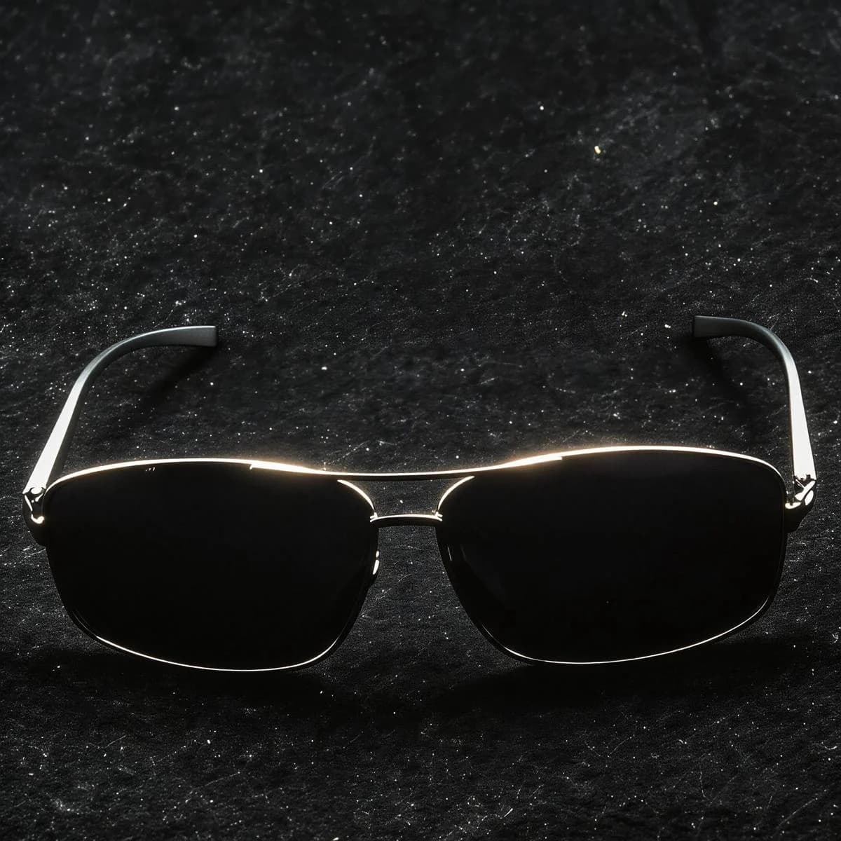 Occhiali da sole polarizzati Aviator con protezione UV400, montatura argentata, lenti a specchio nere per la guida, protezione UV400 UV100%