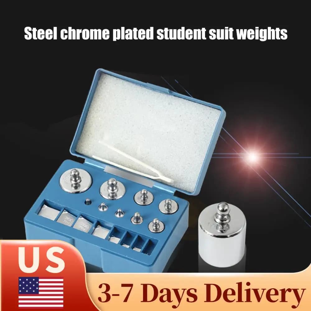 Set di 17 Pesi di Calibrazione per Bilance da Laboratorio 10mg-100g, Strumenti di Pesatura per Misurazioni Rapide, Accessori