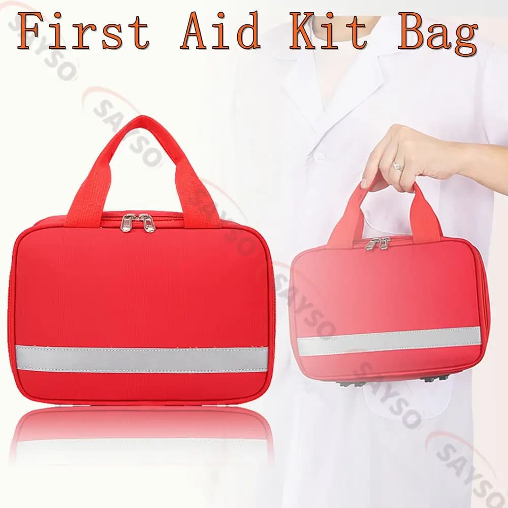Kit di Pronto Soccorso Grande e Vuoto, Borsa Portatile per Emergenze e Sopravvivenza, Grande Capacità per Casa/Auto, Pacchetto Medico per Terremoti e Disastri