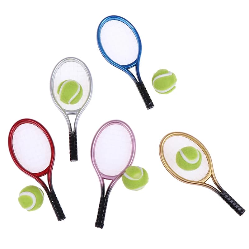 1 Piece Doll Accessories 1:12 Miniature for Doll House 1 Piece Tennis Rack