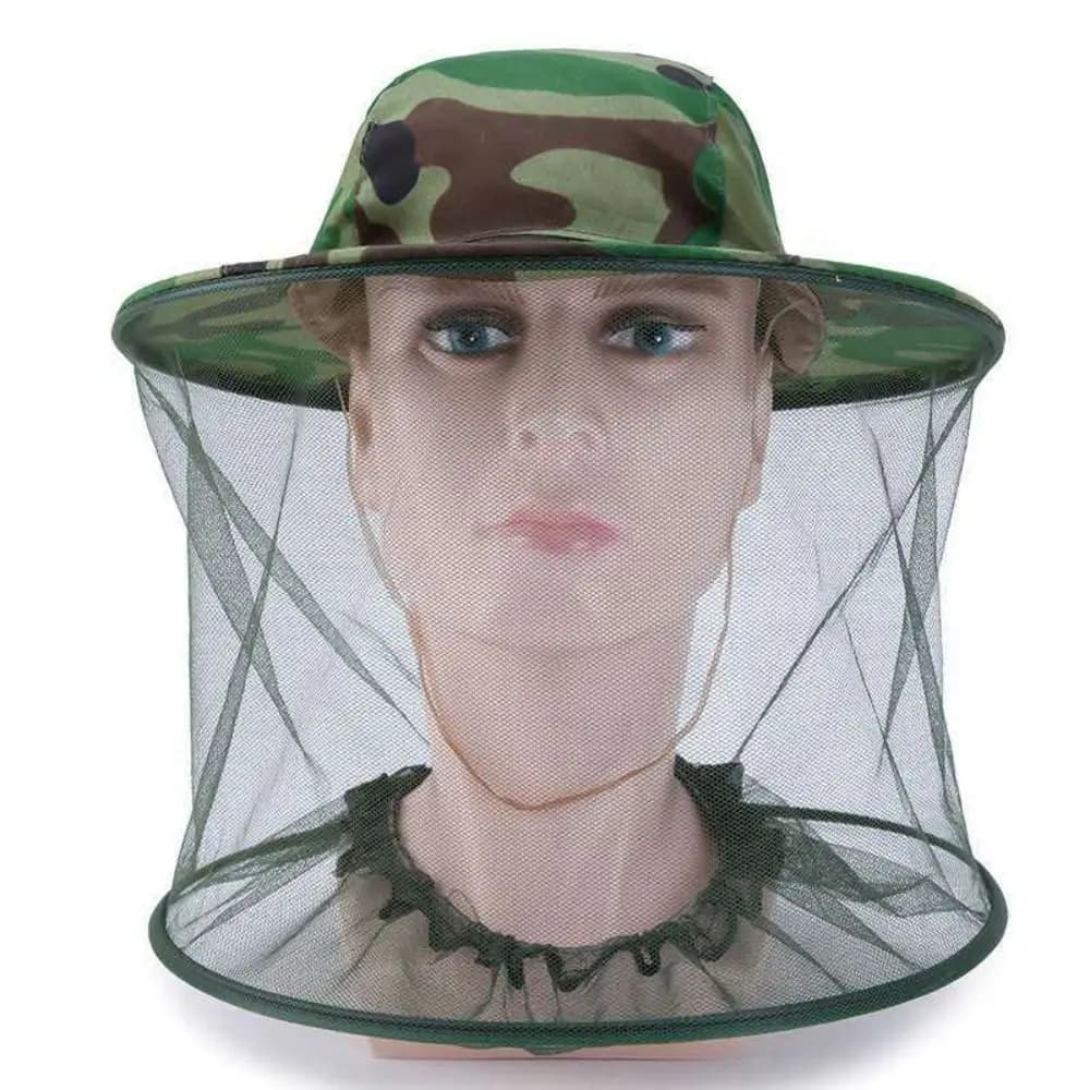 Berretto repellente per zanzare Cappello mimetico antizanzara Cappello con zanzariera in velo Cappello anti ape Cappello a rete per insetti Cappello da sole per pesca all'aperto