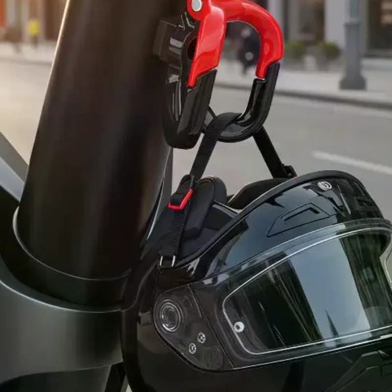 Supporto Doppio per Casco Moto in Lega di Alluminio Universale per Conservazione Sicura di Caschi all'Aperto e in Garage