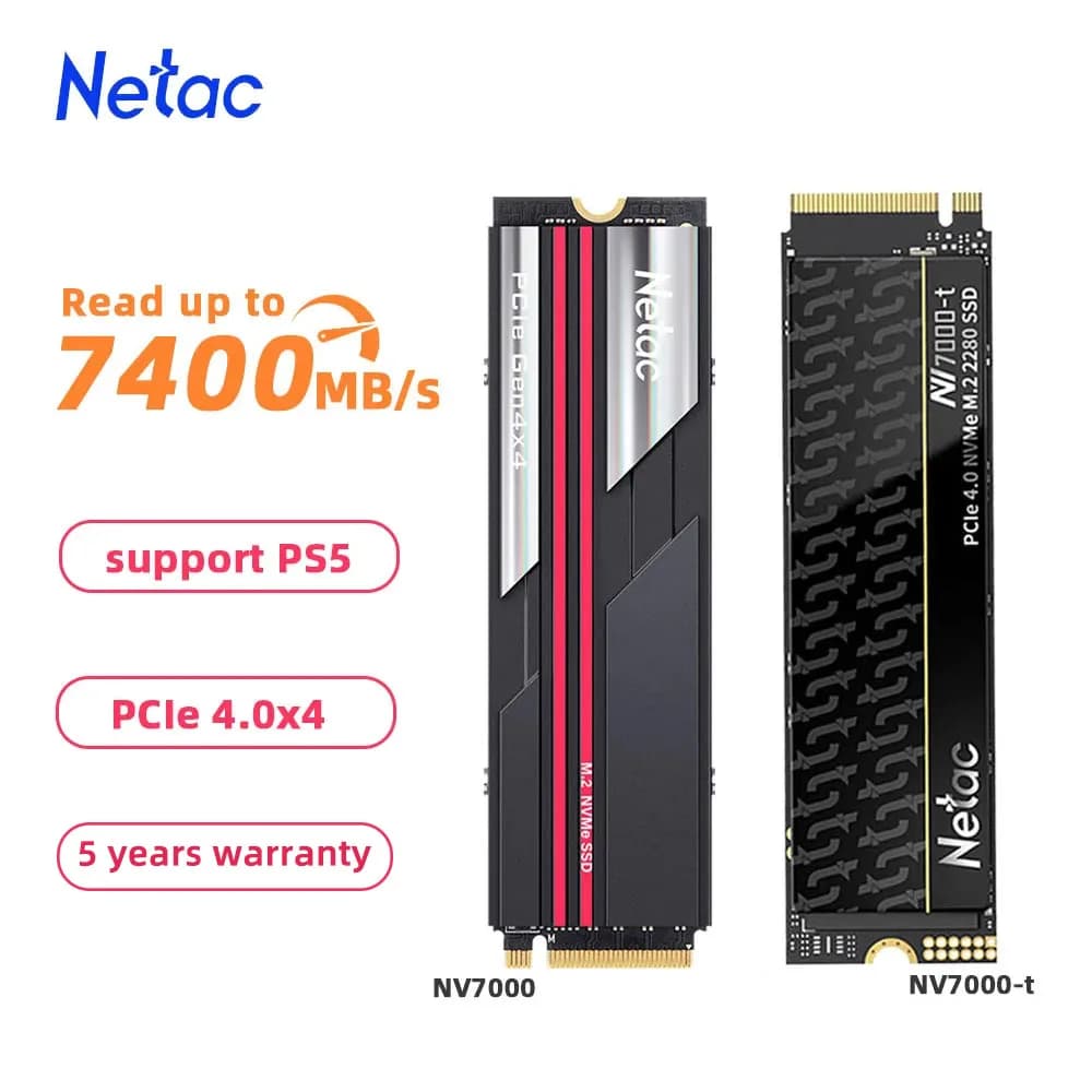 Netac SSD M2 NVMe 1tb 2tb 4tb 512gb NVMe M.2 2280 muslimite unità a stato solido interna SSD 1tb per PC PS5 Laptop