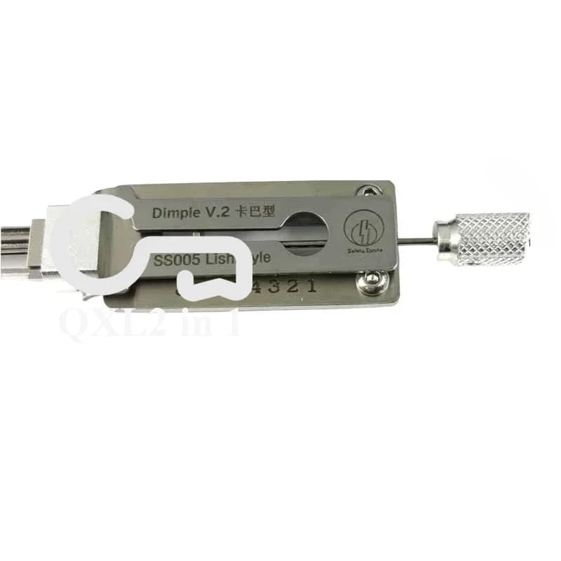 1PCS Fabbro LiShi 2 in 1 SS005 Dimple KABA Tipo Stile Blocco 2 in 1 Casa Civile Ganzua Strumenti Chiave Maestra Lishi Strumento Set Completo