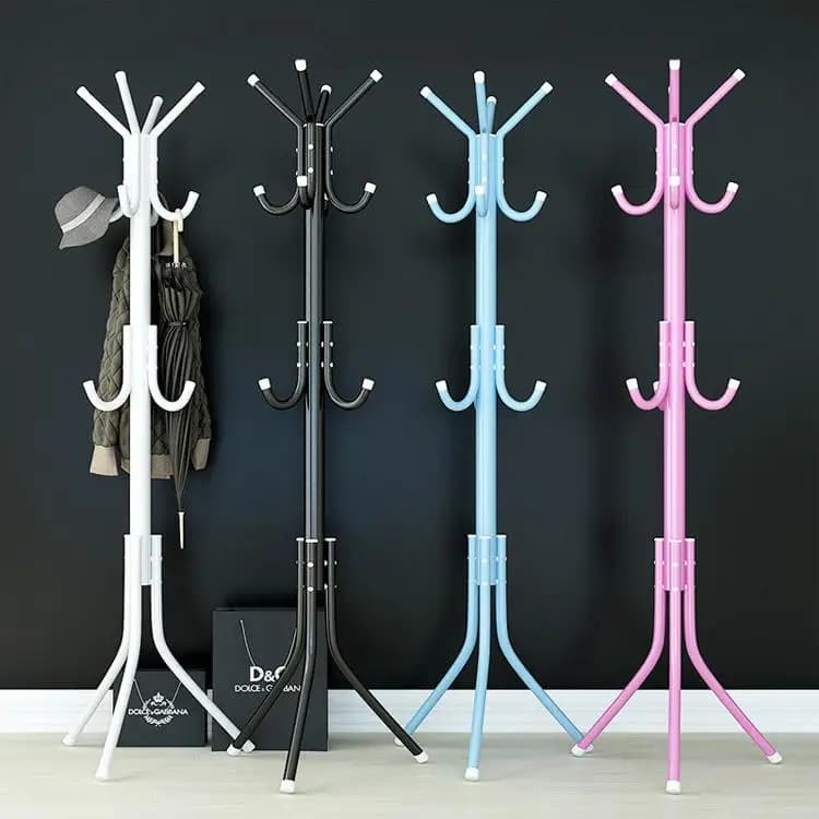 Ele wrought iron ground hanger, simple European design for entrance, creative coat hangers with non-slip metal frame