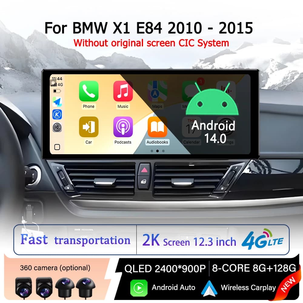 Smart autoradio reader for BMW X1 E84 2010 - 2015 No original screen CIC Carplay Android Auto DSP Stereo WiFi