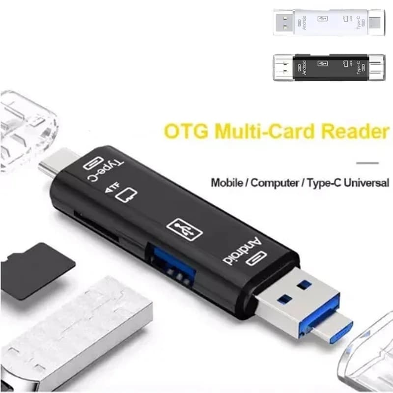 5 In 1 Multifunction USB Type C/USB/Micro USB /TF/SD Memory Card Reader OTG USB Reader Card Adapter For Mobile Phone Accessories