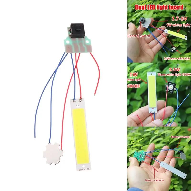 1Pc Doppio Pannello Luminoso A LED Con Interruttore di Controllo DC 3.7-5V Torcia Elettrica Illuminazione Notturna Lampada Da Tavolo Accessorio FAI DA TE