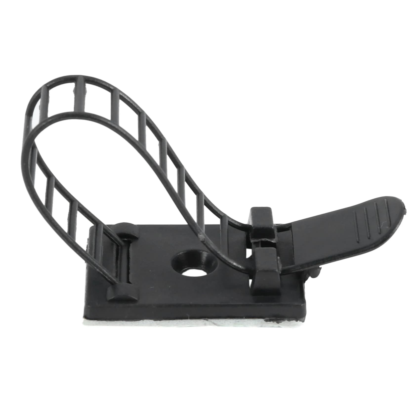 A36T-100Pcs 2 Sizes Adjustable Self-Adhesive Nylon Cable Straps Cable Ties Cord Clamp For Wire Management, Large And Small