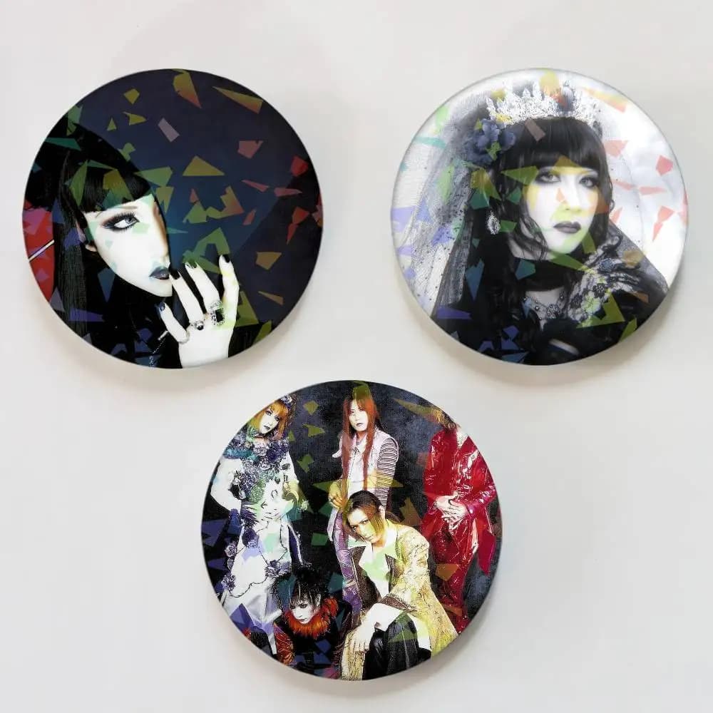 Band M-Malice Mizer Laser Button Pins Zaino Abbigliamento Decor Spilla Fiction Badge Gioielli Regali