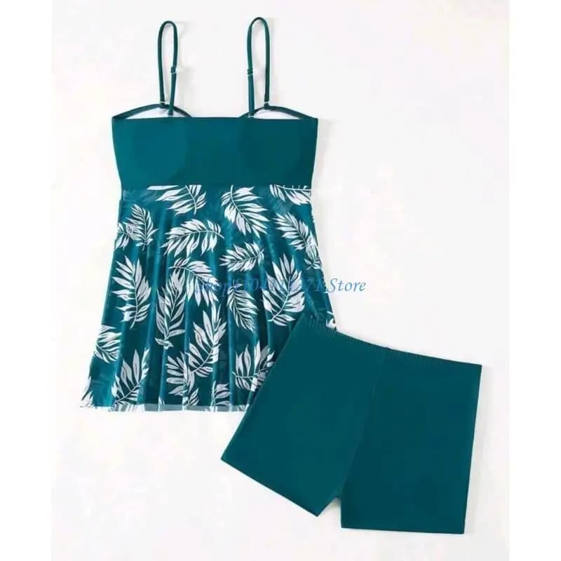 P9FC Costume da bagno a due pezzi con pantaloncini a e costume da bagno contenitivo della pancia