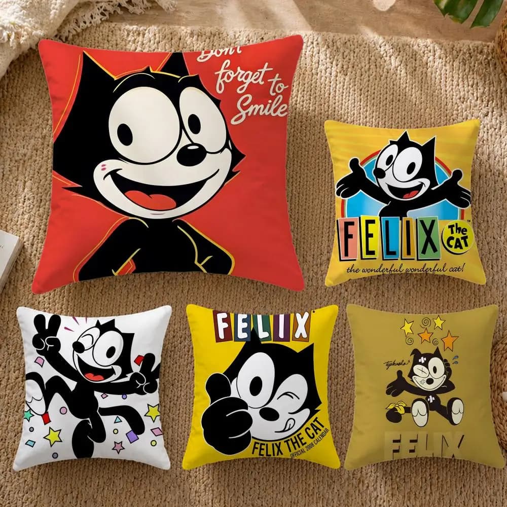 Fashion FFelix the Catable Cushion Cover Cushion Cover Pillowcase Decorative Sofa Bed Home Decor 50x50 45x45 40x40