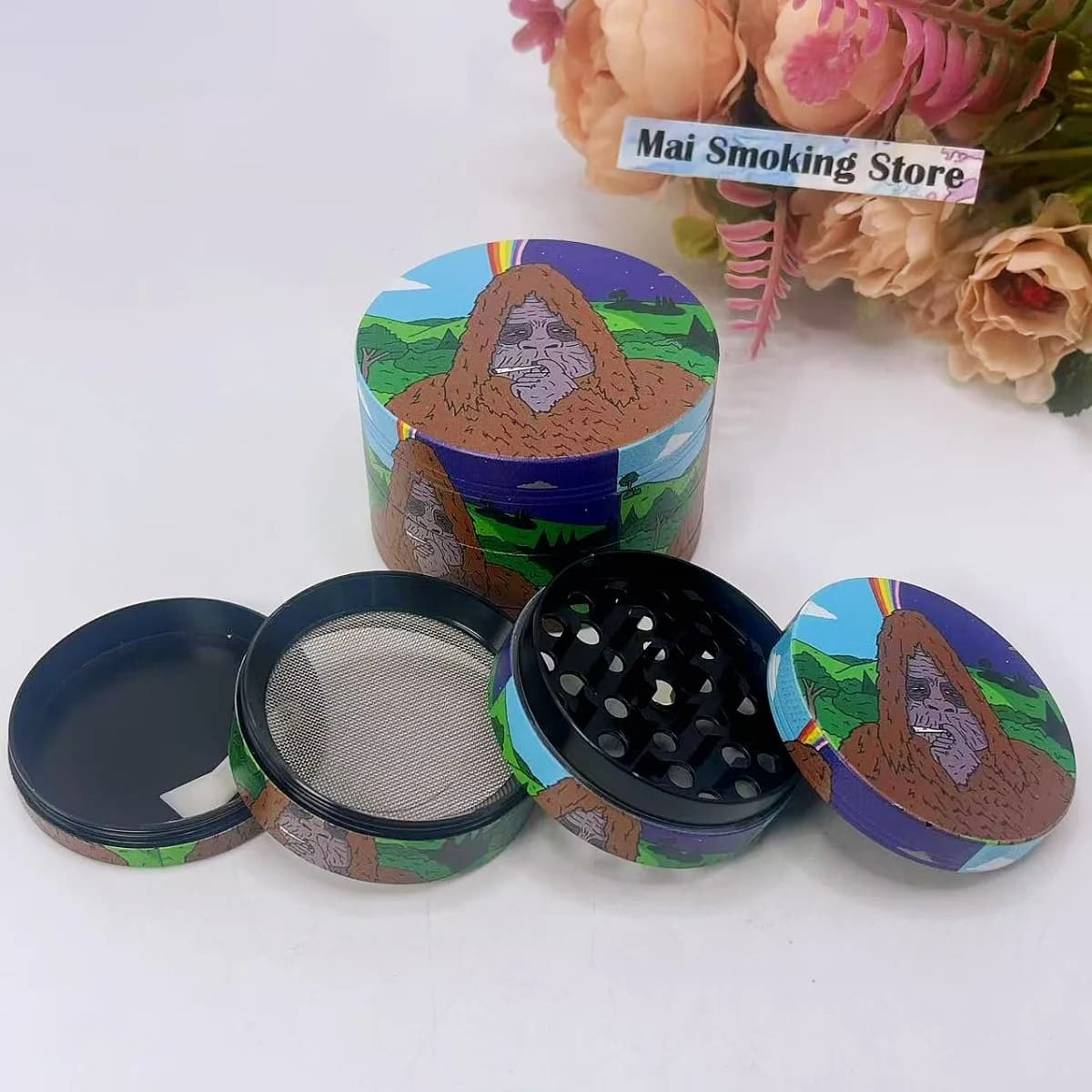 50/63mm Gorilla Herb Grinder 4-Layer Manual Spice Pepper Mill Mortar Grass Tobacco Grinder Cigarette Tool Smoking Accessorie