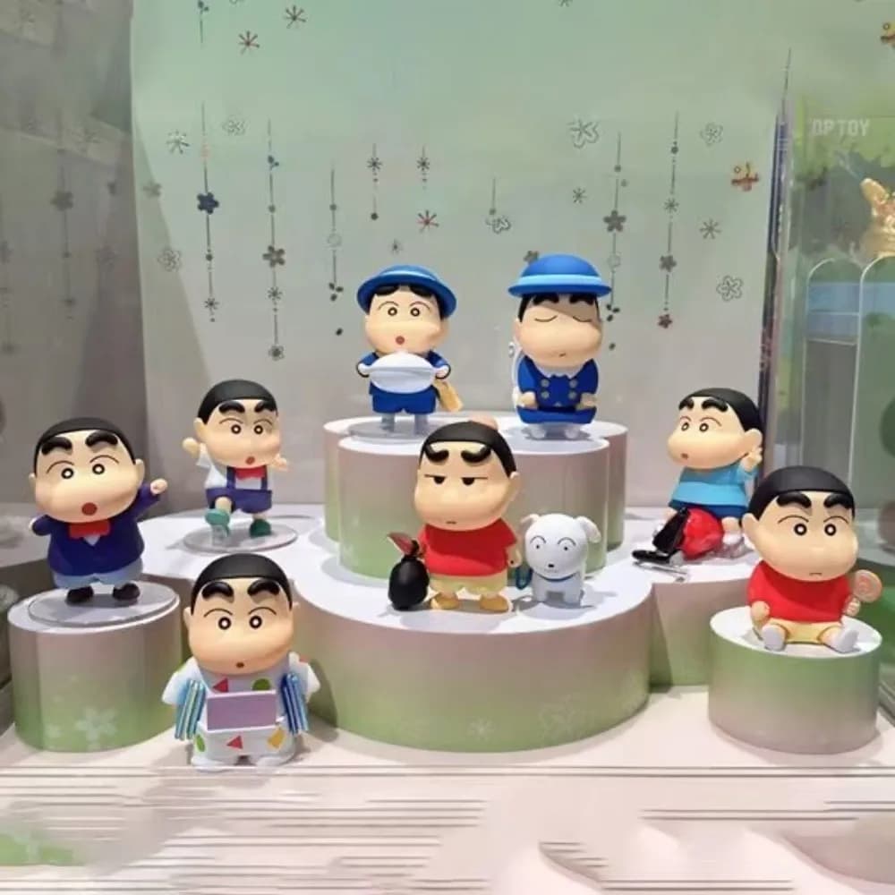 Toptoy Blind Box Crayon Shin Chan Ancient New Daily Series Cute Funny Figurine Desktop Ornament Collectible Gift Shiro Decor