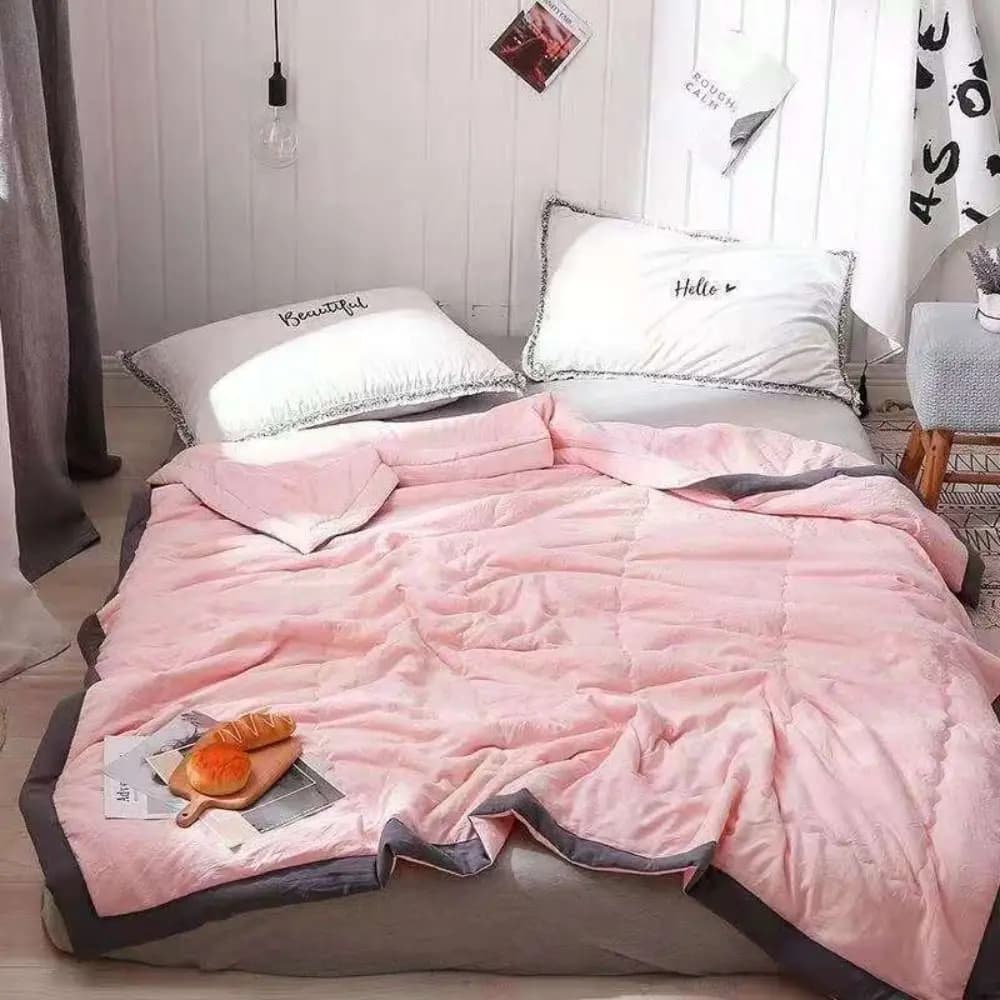 Coperta rinfrescante a doppia faccia Trapunta condizionante delicata sulla pelle con effetto freddo Trapunta refrigerante traspirante in tinta unita Effetto freddo estivo