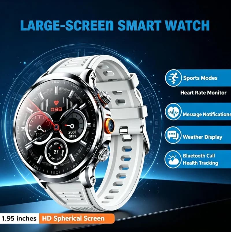 Full-Featured H18 Android Smart Watch, HD Large Screen, Massive Storage, WiFi Internet Access, GPS Positioning