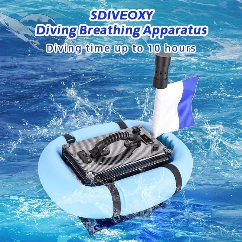 Diving Fan with Gas Tank Integrated by 4L - 10 Hours of Diving Underwater Breathing Up to 12M - Snorkeling and Apnea