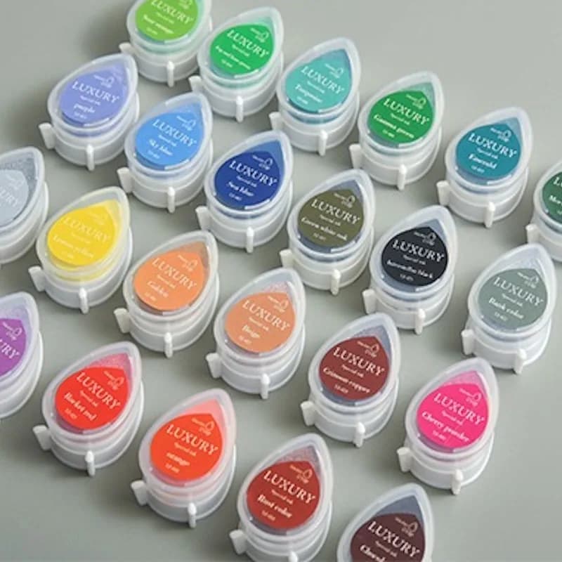 Cute Stamping Inkpad For Scrapbooking Painting Material Colorful Sponge Ink Pad For DIY Hobby Craft Supplies