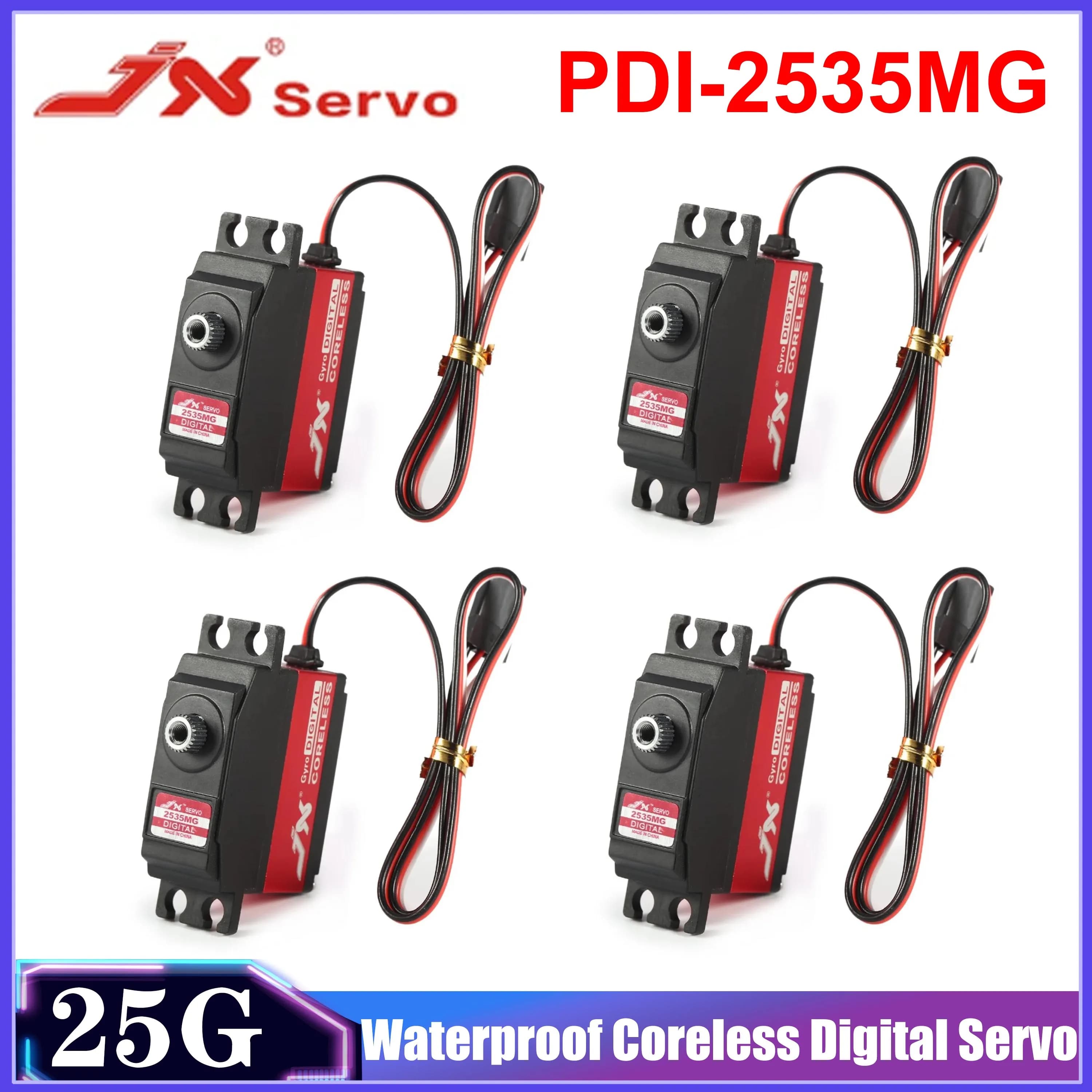 JX PDI-2535MG 25G Impermeabile Coreless Servo Digitale Metal Gear per RC 450 500 Elicottero Ad Ala Fissa Drone Aereo Mini Auto Parte