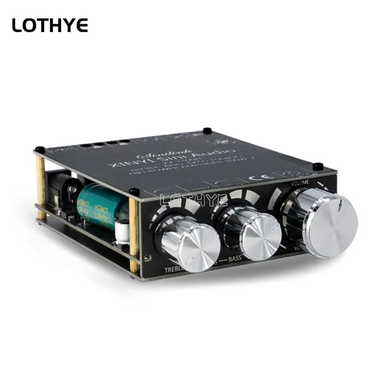 Bluetooth 5.0 100W+100W TPA3116D2 Amplifier Card with High and Low Adjustment for Home Theater