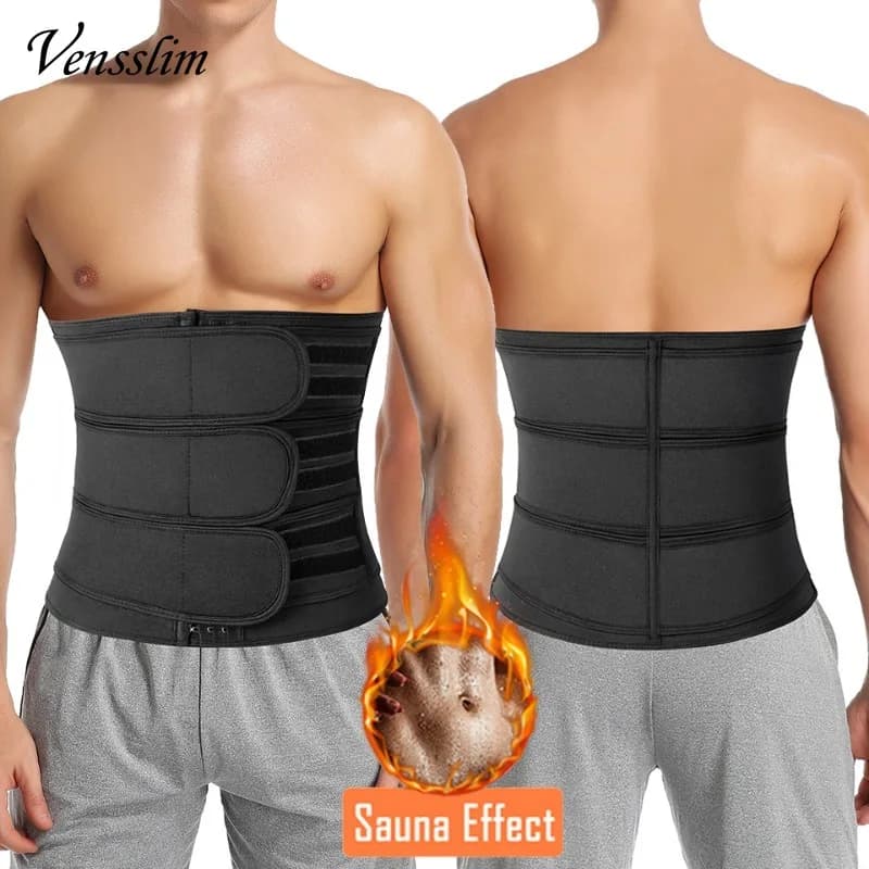 Vensslim Uomo Vita Trainer Trimmer Neoprene caldo Controllo della pancia Corsetto Sauna Cintura per il sudore Dimagrante Body Shaper per allenamento Fitness