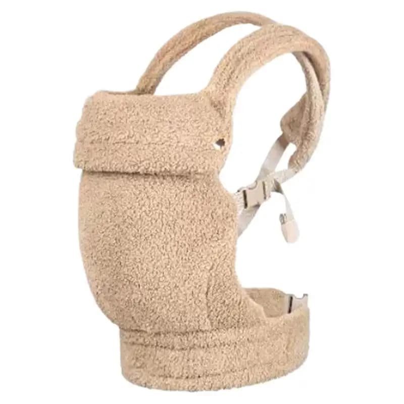 Marsupio da indossare in peluche Marsupio da trasporto anteriore a prova di freddo Marsupio ergonomico con zaino posteriore per l'inverno freddo