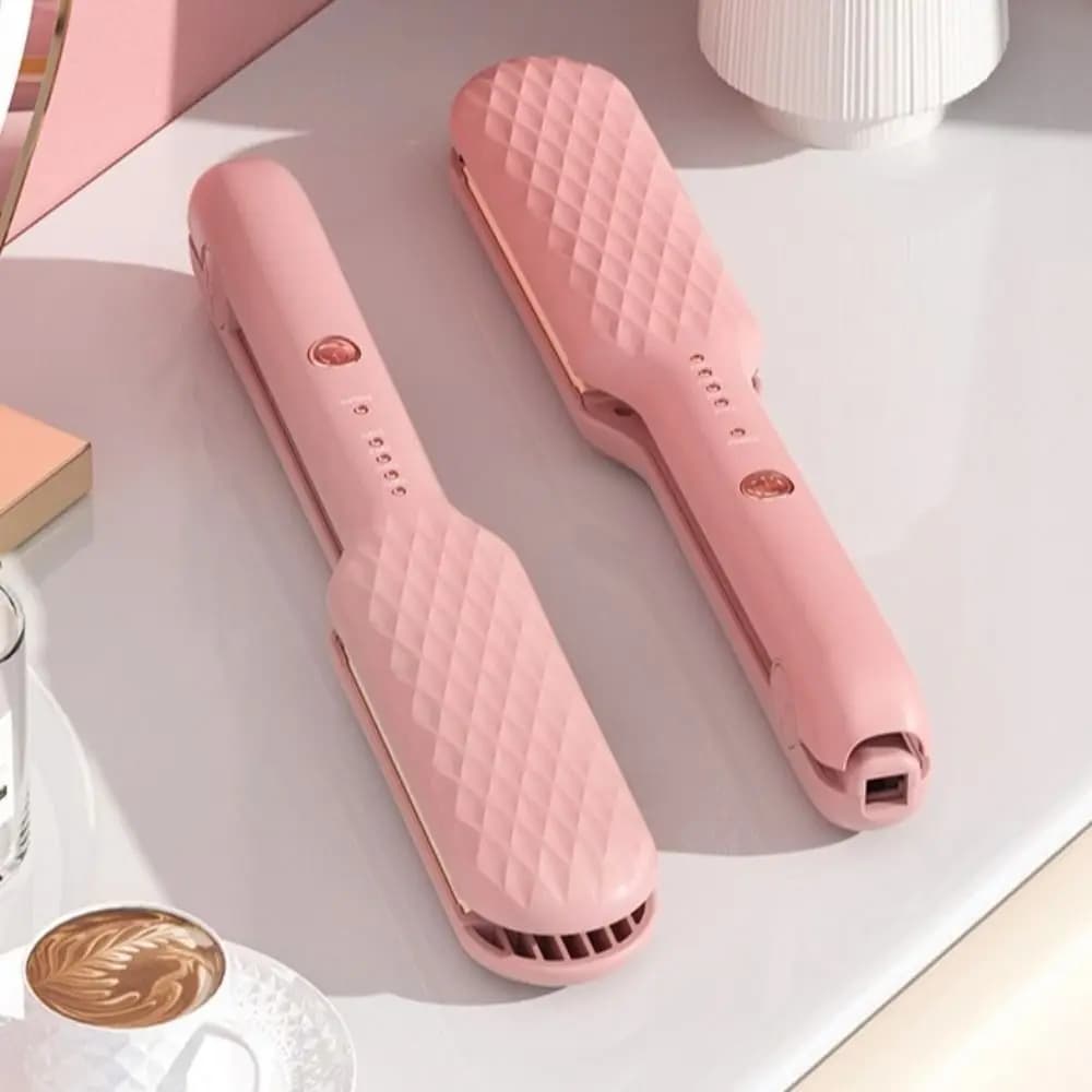 Piastra per Capelli a Riscaldamento Rapido, Ferro Arricciacapelli Portatile Intelligente con Controllo della Temperatura, Ferro Elettrico per Arricciare i Capelli da Salone