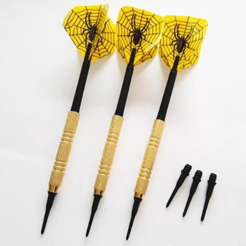 Set of 15Pcs Plastic Tip Darts, Not Easy to Break and Bend Professional 14g Soft Tip Darts with Iron Nickel Plated Shaft