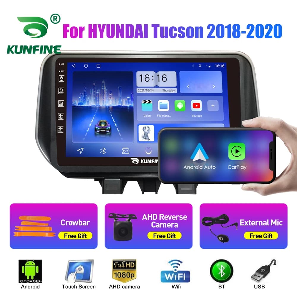 Autoradio da 10.33 pollici per HYUNDAI Tucson 2Din Android Stereo DVD GPS Lettore video di navigazione Multimedia Carplay Android Auto BT