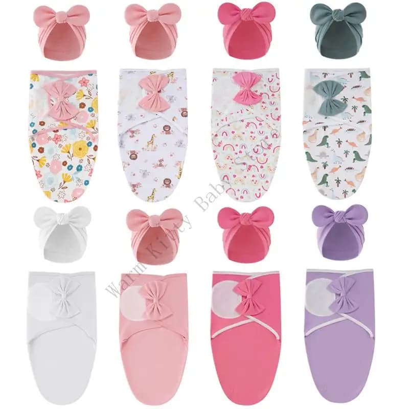 XXFE 1 Set Towel Wrap Antique Hat Turbante Bowknot Newborn Baby Waxes Female Beret