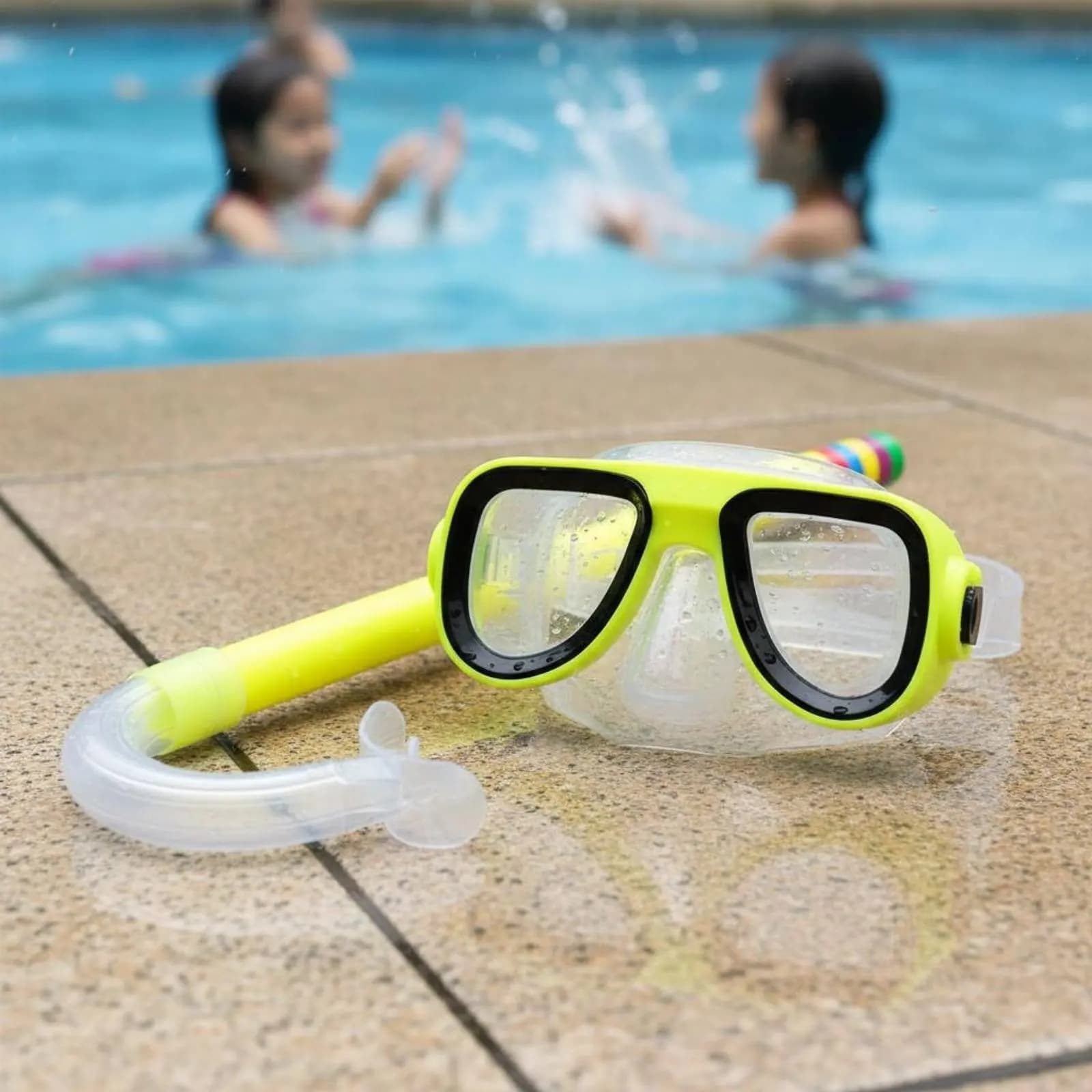 Set di Occhialini da Immersione per Bambini 180 ° Maschera Subacquea Panoramica per Bambini con Boccaglio - Set Snorkeling Junior per Respirazione Facilitata in Mare