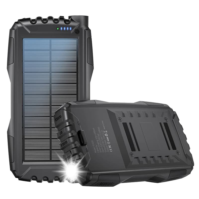 Solar Power Bank 42800mAh 2 USB Caricatore portatile a ricarica rapida Powerbank per iPhone Samsung Huawei Xiaomi Batteria di ricambio esterna