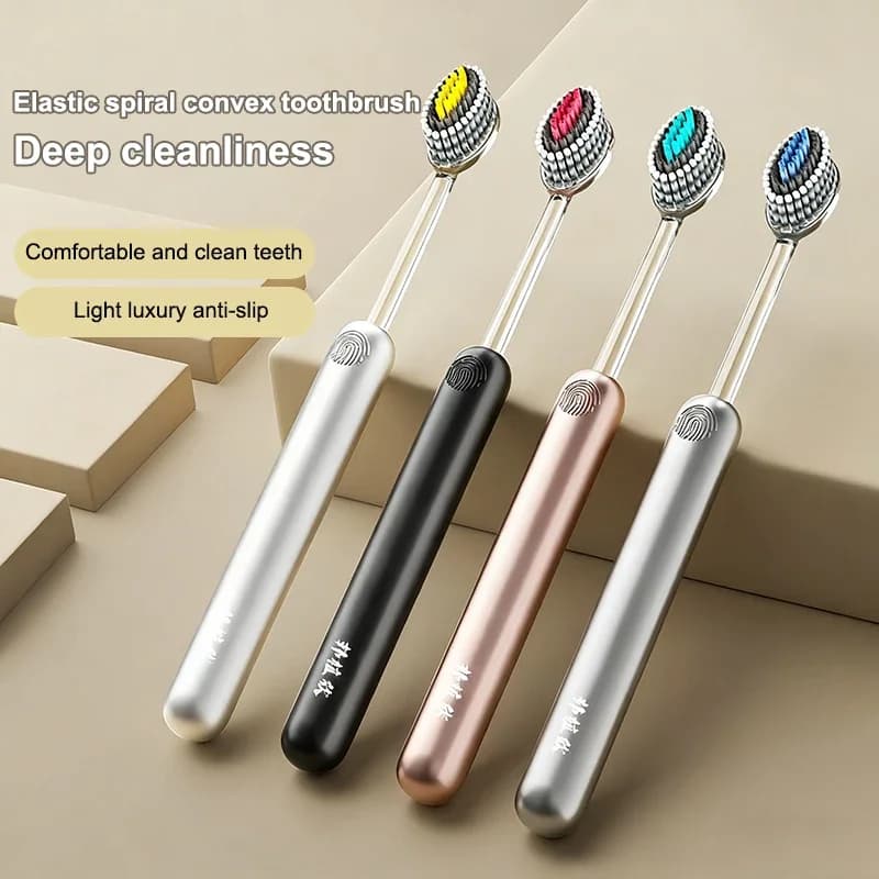2 pieces clean toothbrush for whole mouth ultrafine toothbrush with soft hard bristles for adults excellent cleaning effect teeth whitening