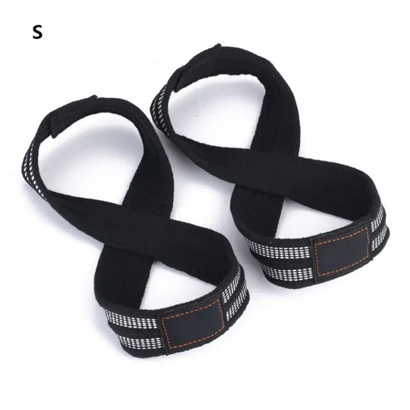 1 paio figura 8 cinturino per sollevamento pesi DeadLift cinturino da polso per palestra Fitness Pull-up