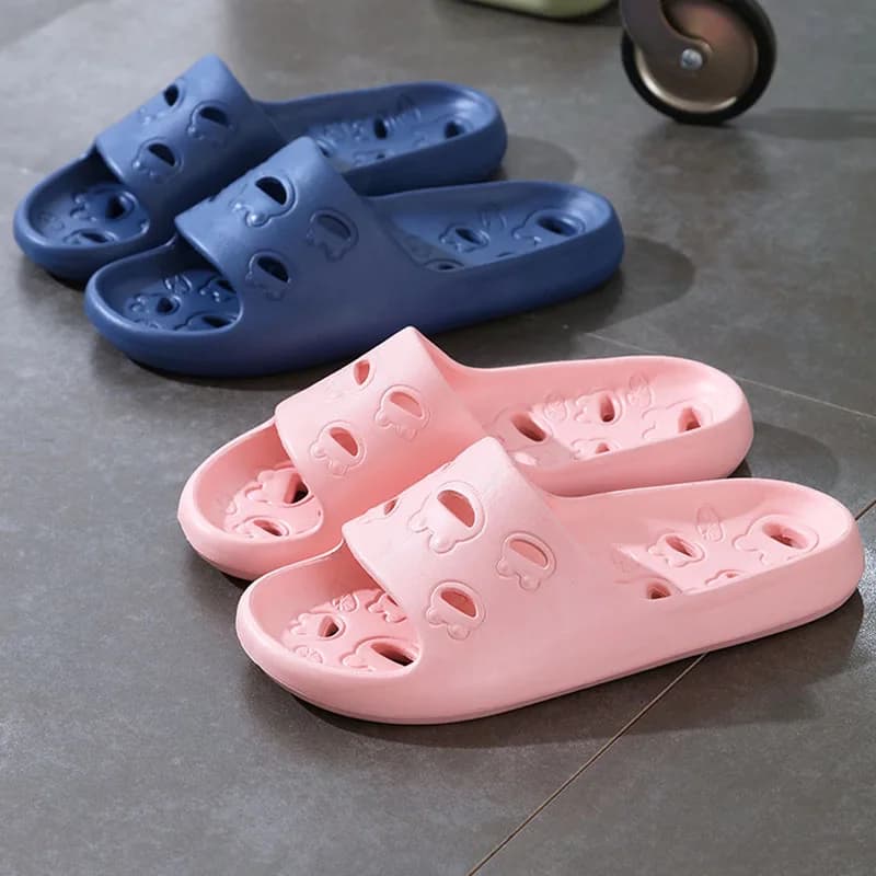 Summer House Slippers for Men Women Non-Slip thick Soft Platform Slide Sandals Unisex Indoor Outdoor Shower Bathroom Shoes