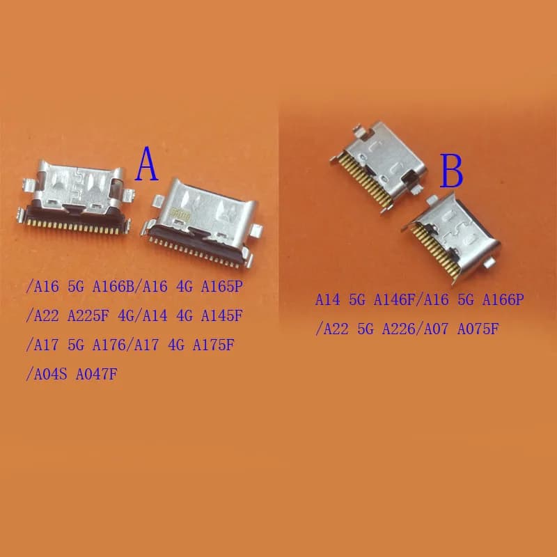 10-100Pcs Charger Connector Plug Charging Port Usb For Samsung Galaxy A14 4G A16 5G A22 A07 A17 A04S A225F A226B A166 A146F A145